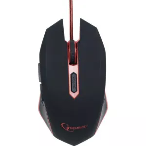 Оптична ігрова мишка Gembird MUSG-001-R, USB інтерфейс, червоний колір
