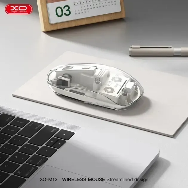 Миша XO M12 BT, Transparent White
