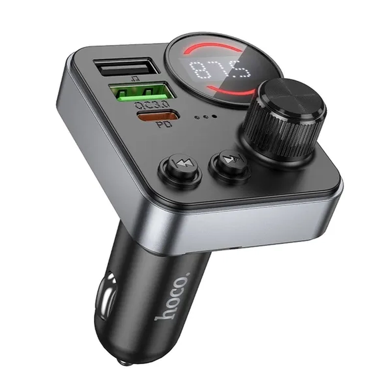 АЗП з FM-мод. HOCO E86 Alegria 48W Black 6942007646956