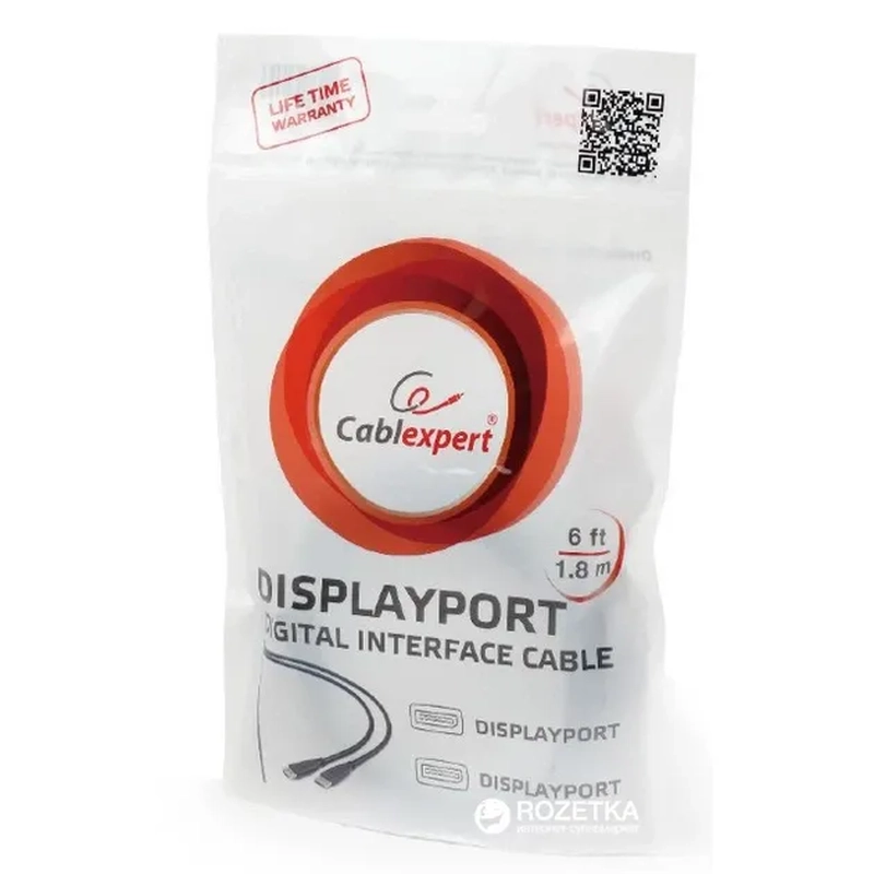 Кабель DisplayPort Cablexpert CC-DP2-6 1,8 м CC-DP2-6-W