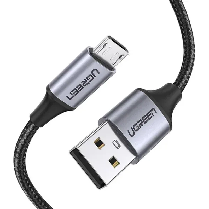 Кабель UGREEN US290 Micro 1M Metal/Black (UGR-60146)