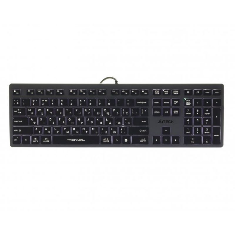 Клавіатура A4-Tech Fstyler FX60 USB (Grey) White backlit