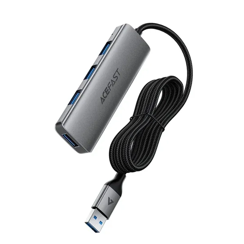 USB HUB ACEFAST J17 USB-A  4-in-1 HUB Metal Gray 6974316285922