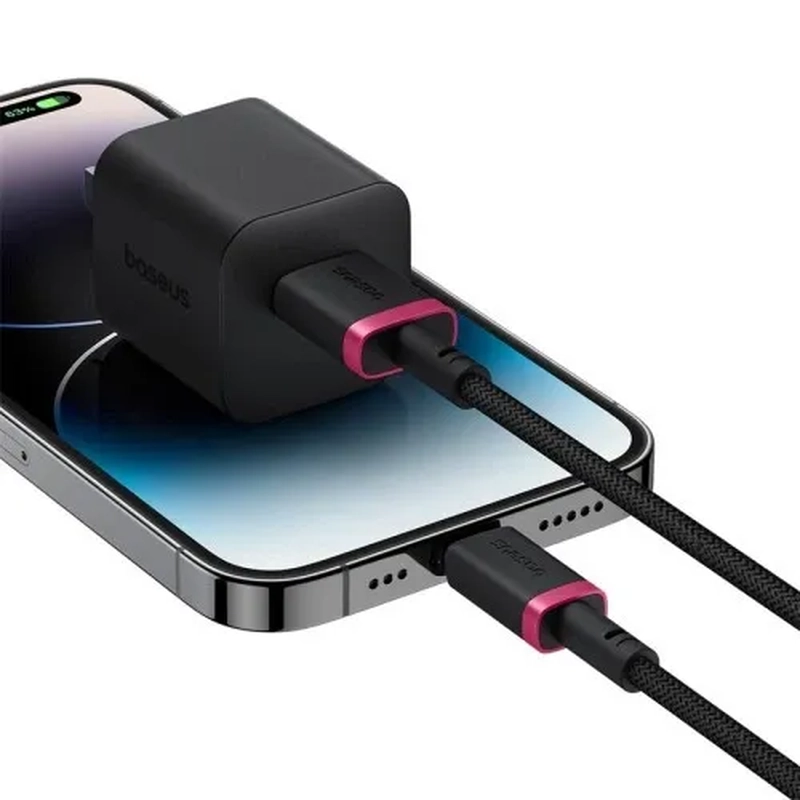 Data кабель Baseus Lightning 1m Red Black P10377801U01-01