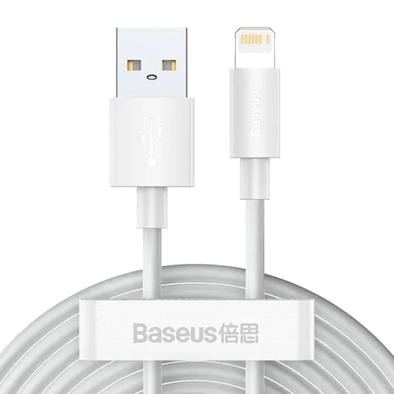 USB кабель Baseus Simple Wisdom Lightning 2.4A 1.5m TZCATLZJ-02
