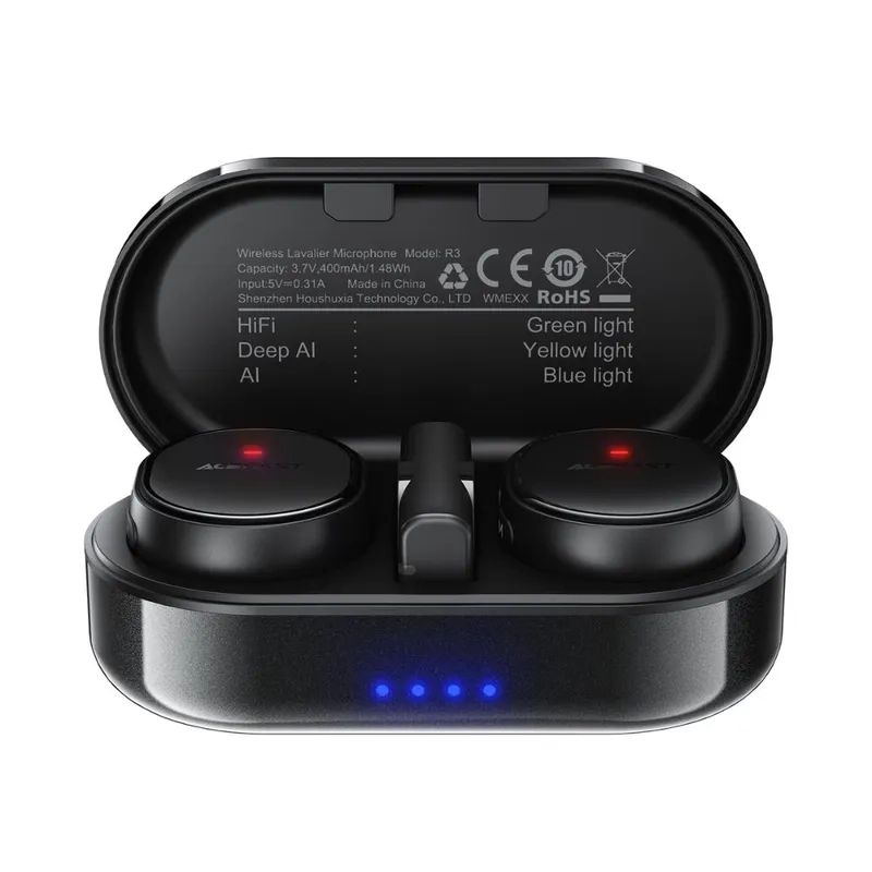 Бездротова мікрофонна система ACEFAST R3 dual-mic (Type-C) Black 6974316285847
