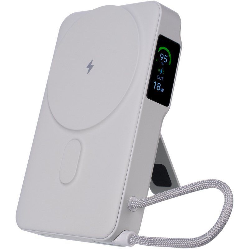 Павербанк Gelius Fluxen GP-PBW120 10000mAh Grey Magnetic Wireless Charge Qi2 15W