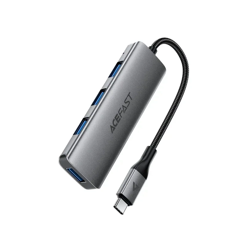 USB-хаб ACEFAST J15 USB-C 4-in-1 HUB Metal Gray 6974316285908