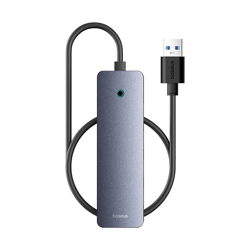 USB-хаб Baseus UltraJoy 4-Port  HUB Lite 50cm Space Grey (USBA to USB3.0*4+Type-C5V)  B0005280B811-01