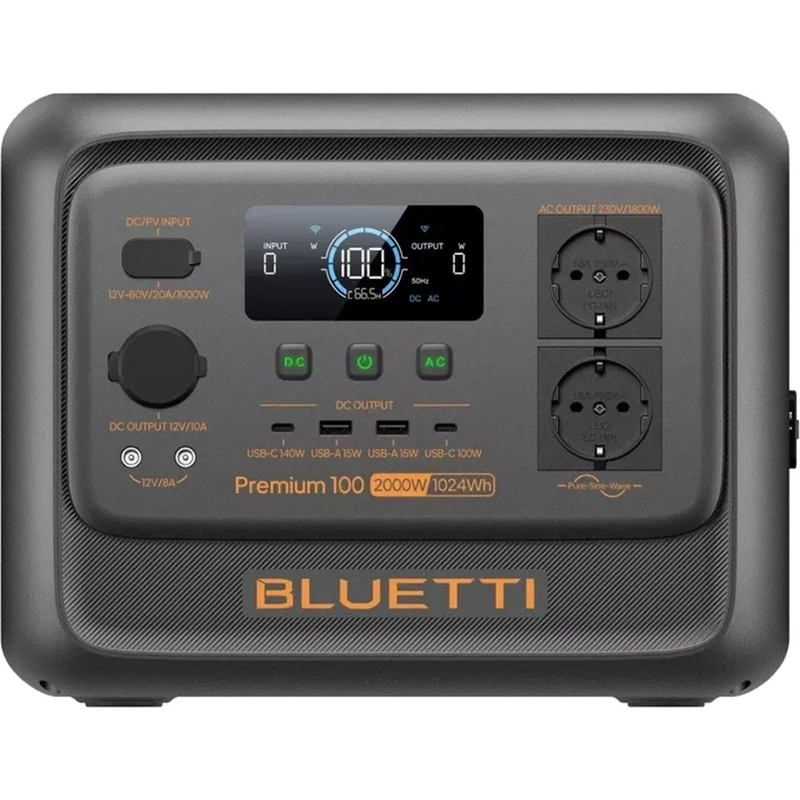 Зарядна станція Bluetti Premium 100 V2 / 1800 Вт / 1024 Вт*год P-PR100V2-EU-GY-20